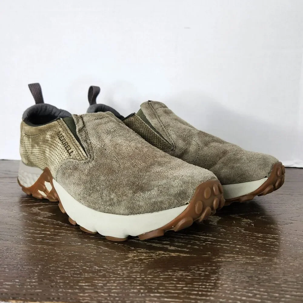 Merrell Mens Dusty Olive Suede Jungle Moc/Slip On Shoes J91705 Size 9